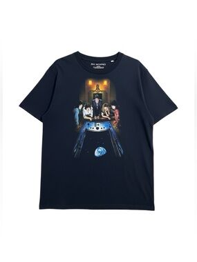 Paul McCartney Back to the Egg Album Organic Cotton Navy Shortsleeve T-Shirt 2XL